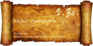 Vajsz Zseraldin névjegykártya